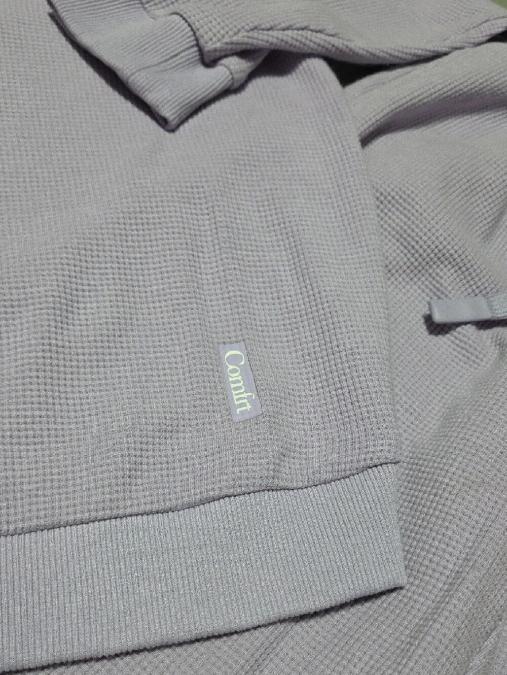 Kids Lilac Waffle-Knit Pajama Set – Cozy Matching Sleepwear. OR WOMEN XS